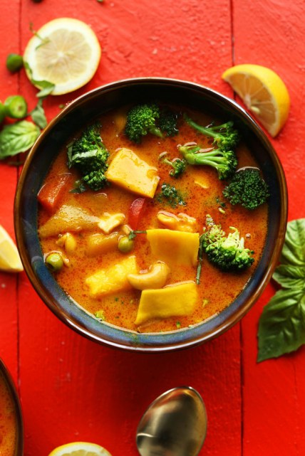 coconut curry with mango