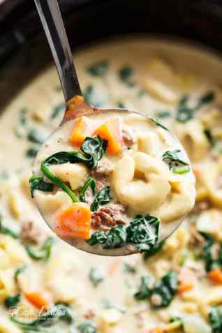 Slow-Cooker-Creamy-Tortellini-Soup-Spinach-9