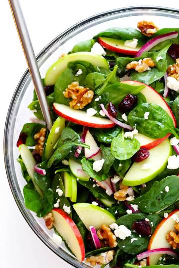 Easy-Apple-Spinach-Salad-Recipe-Vegetarian-Fall-Vinaigrette-1