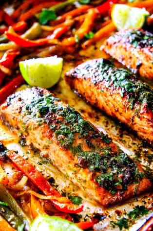 Sheet-Pan-Fajita-Salmon-with-Cilantro-Lime-Butter-8